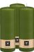 Wiedemann Bougie cylindrique/bougie pilier - 3x - vert olive - 20 x 7 cm - 103 heures de combustion