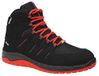 ELTEN Veiligheidsschoenen MADDOX zwart-rood Mid ESD S3, dames en heren, textiel, stalen neus, licht, sportief, zwart/rood, maat: 38