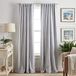 MARTHA STEWART Ticking Stripe Blackout Voering Rod Pocket/Back Tab Venster Gordijn Panel Paar, 95 inch, Wit/Indigo