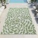 Tapis d'extérieur pratique, vert et blanc, avec motif moderne, dimensions : 120 x 170 cm