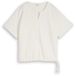 Tom Tailor Jacquard sweatshirt met V-hals - Maat XS - Whisper White