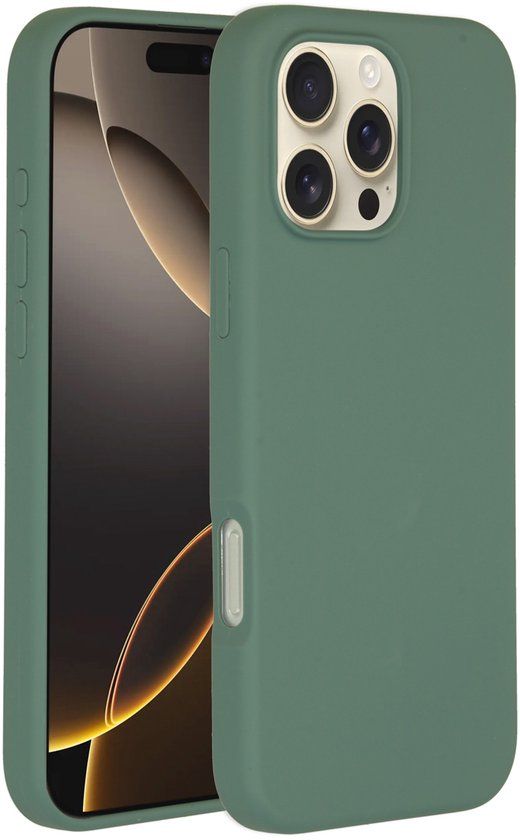 Accezz Liquid Silicone Backcover met MagSafe voor de Apple iPhone 16 Pro Max - Donkergroen