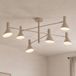 Nola Milia spot de plafond, 6 lampen, beige, E14, metaal