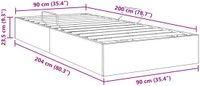 vidaXL Ottoman Bedframe met opslag Blauw 90 x 200 cm Stof