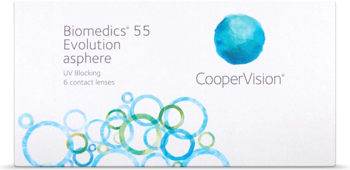 Biomedics 55 Evolution Maandlenzen - 6 stuks - -1,00 dioptrie