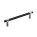 Amerock Mergence Kabinettrek Gepolijst chroom/mat zwart 5-1/16 inch (128 mm) centrum-to-center lade pull kastgreep kastbeslag 1 pak