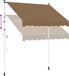 vidaXL Handmatig uitschuifbare luifel Beige 350 cm