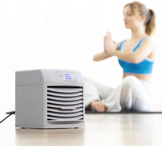 Trendvanhetmoment Mini Airco - Airco - Aircooler - Luchtbevochtiger - Ventilator - Tafel Ventilator - Wit