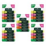 FABER-CASTELL Textmarker-set 48 neon, 20 markeerstiften in 4 kleuren