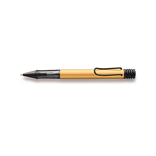 LAMY 1235509 AL-star balpen 299 – Kuli van aluminium in de kleur goud/zwart met ergonomische greep en transparant handvat – met grote vulling – lijnbreedte M