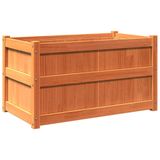 VidaXL Plantenbak 90x50x50 cm massief grenenhout wasbruin