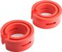 Wan GmbH 2 Pièces Amortisseur en Caoutchouc Ressort Pare-chocs - Pare-chocs Ressort Automobile - Coussin Puissance - Anti Vibration - Coussin Pare-chocs Ressort Universel Pour Voitures Rouge