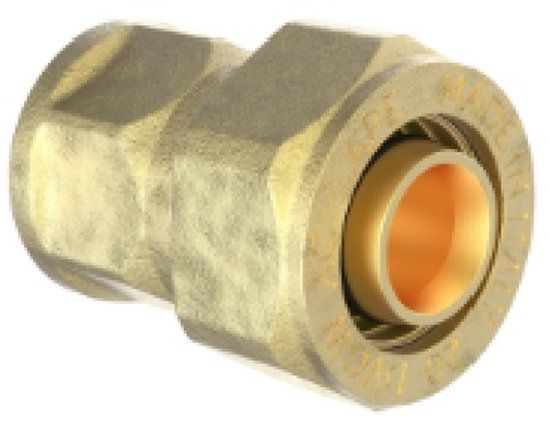 KIRCHHOFF MS overgangsstuk, blanco, 16 mm x 1/2"BI, knelfitting voor meerlagen buis