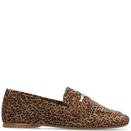 Mexx Ravina Lemon loafers met panterprint cognac/zwart