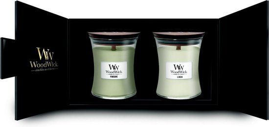 WoodWick Hourglass Geurkaars Deluxe Cadeauset - 2 Medium - 120 branduren