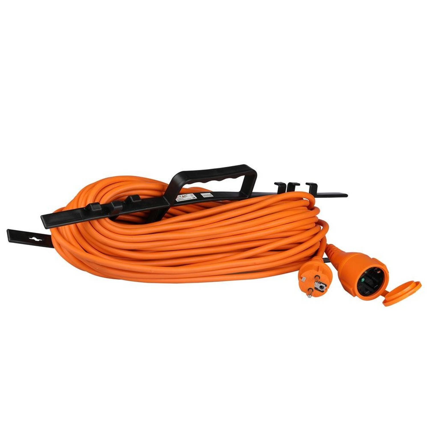 V-tac vt-3002-30 verlengsnoer met beschermklep - 30 meter - oranje