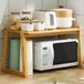 Merkloos / Sans marque Keukenopbergrek - Magnetron standaard - Keuken organiseren - Ruimtebesparend ontwerp - 70 cm - Houtkleur
