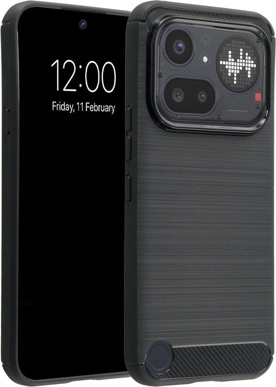 imoshion Hoesje - Geschikt voor Nothing Phone (4a) Pro - Brushed Backcover - Zwart