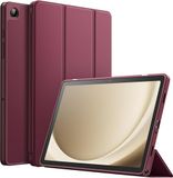 Casemania Hoes Geschikt voor Samsung Galaxy Tab A11 Plus (11 inch) - Wijn Rood - Tri Fold Tablet Case - Smart Cover - Bordeaux