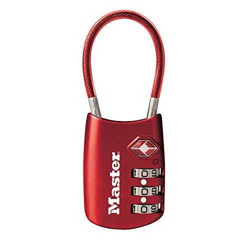 Master Lock Master Lock 4688dred TSA kabel bagage geaccepteerd rood, verpakking van 24 stuks