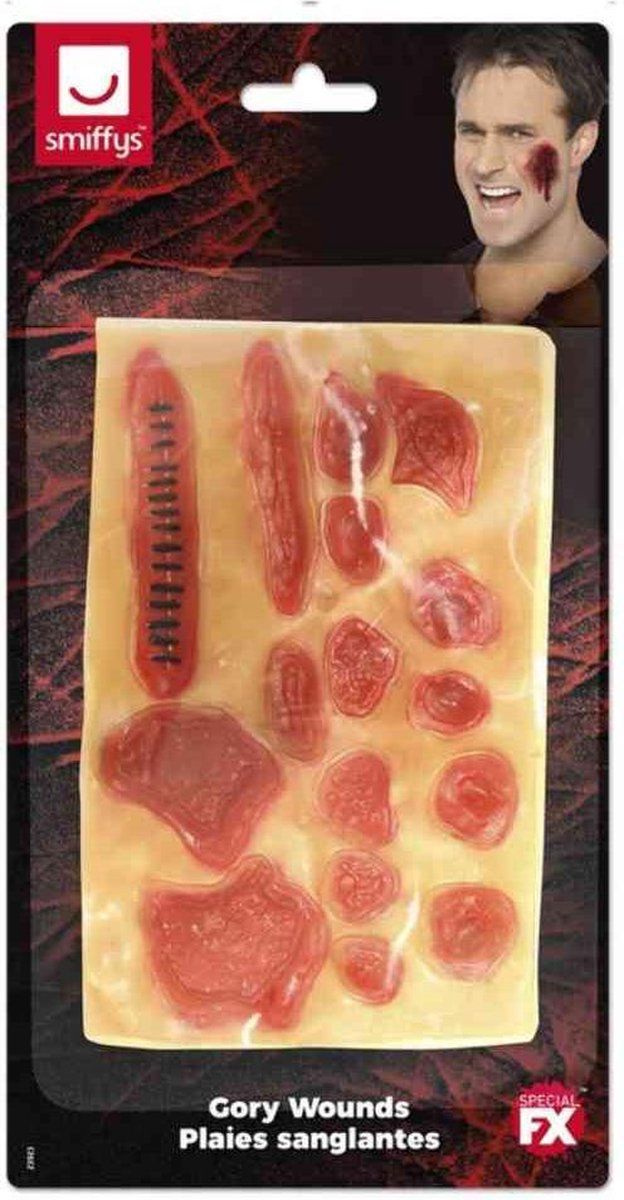 Smiffys Gory Wounds - Red - Synthetic - 2022