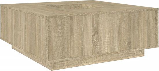 vidaXL Salontafel 100x100x40 cm bewerkt hout sonoma eikenkleurig