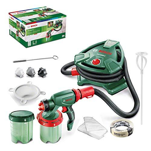 Bosch Verfspuitsysteem PFS 5000 E (1200 W, 2x verfbekers 1000 ml, mondstukken voor muurverf, lak, lazuurverf) - Amazon Editie