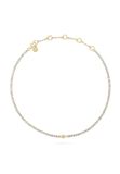 Philipp Plein Jewellery Philipp Plein - PJSEA16NU - Ketting - Dames - 48+12cm - Tennis Royal - Staal - Geel Goud - Met Steen