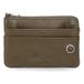 Pepe Jeans Badge portemonnee met kaarthouder, groen, 11 x 7 x 1,5 cm, leer, Celeste Y Blanco, portemonnee met kaartvak