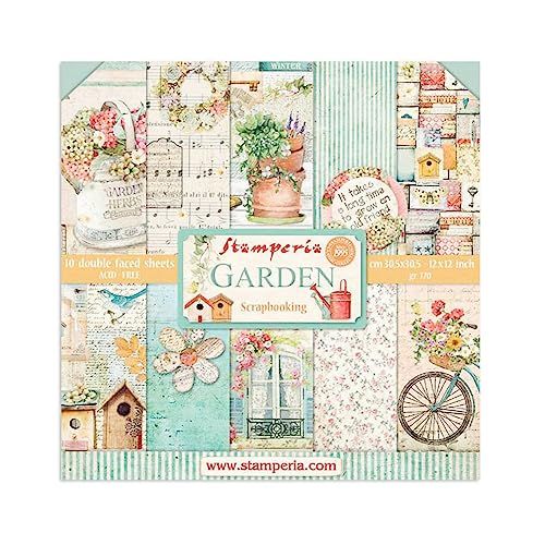 Stamperia Scrapbook-papierpad Tuinen 30,5 x 30,5 cm