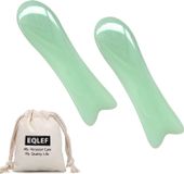 oCreon Natuurlijke Jade Gua Sha Planken, 2 stuks, Visvormig