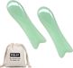 oCreon Natuurlijke Jade Gua Sha Planken, 2 stuks, Visvormig