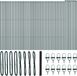 vidaXL Hexagonal Wire Mesh Fence with Ground Anchors, 100 x 1.5 m, Grey