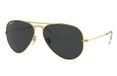 Ray-Ban AVIATOR CLASSIC zonnebril Piloot Goud Metaal Gepolariseerde lens S/M Unisex UV400 Zwart