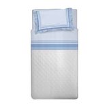 PENSIERI DELICATI Beddengoedset voor Frans bed, flanel, 100% katoen, warm en zacht, beddengoedset 120 x 200 cm, inclusief hoeslaken, dekbedovertrek en 1 kussensloop, vervaardigd in Italië, 30101