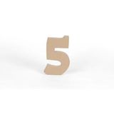 Décopatch AC889Cpack - Lot de 3 supports en papier kraft brun 12x2,5x20 cm, Chiffre 5