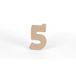 Décopatch AC889Cpack - Lot de 3 supports en papier kraft brun 12x2,5x20 cm, Chiffre 5