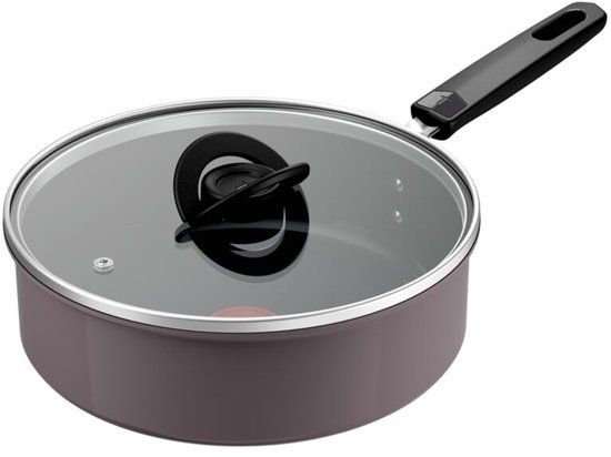 Tefal Ceramic Control Grey Hapjespan - 24 cm - Keramisch - Inductie - Inclusief Deksel