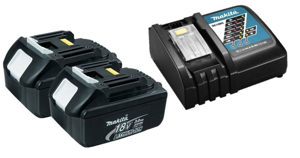 Makita Accu Starterset 18V DC18RC 2x BL1830B - Y-00197