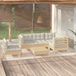 Maison Exclusive - Ensemble de jardin pour 6 personnes avec coussins de couleur crème, en bois de pin