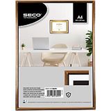 Stewart Superior A4 Pin Stripe Certificaat Frame met Perspex Veiligheidsglas - Zwart/Goud