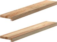 vidaXL - Vensterbanken - 2 st - onbehandeld - 90x15x2 cm - massief eikenhout