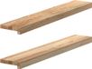 vidaXL - Vensterbanken - 2 st - onbehandeld - 90x15x2 cm - massief eikenhout