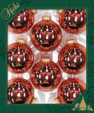 Krebs Kerstballen - 8x - Gepolijst Koper Kleur - D7 cm - Glas