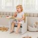 Bureau et chaise pour enfants avec bac de rangement, ensemble table d'activités 2 en 1 pour dessiner, lire et jouer, blanc