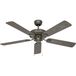 CasaFan CLASSIC OUTDOOR 132 BZ-EB Flügel Kunststoff braun Eiche Dekor Plafondventilator 60 W (Ø x h) 132 cm x 345 mm Brons Met wintermodus