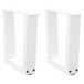 VidaXL Salontafelpoten 2 stuks V-vormig 40x(30-31,3) cm Staal Wit