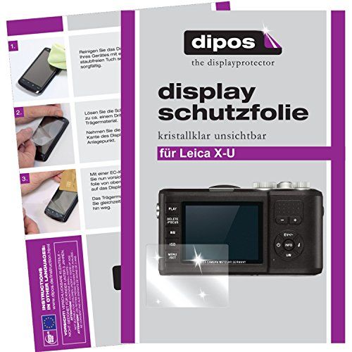 dipos I 2 x beschermfolie, helder, compatibel met Leica X-U folie, displaybeschermfolie