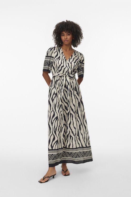 VERO MODA VMKAMILLE 2/4 ANKLE DRESS WVN BTQ BE Maxi jurk Zwart Dames S