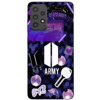 Maniacase Coque Pour Samsung Galaxy A73 BTS army logo Bangtan Subs